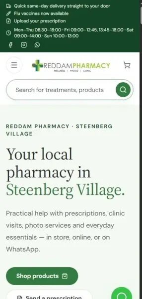 Reddam Pharmacy on mobile