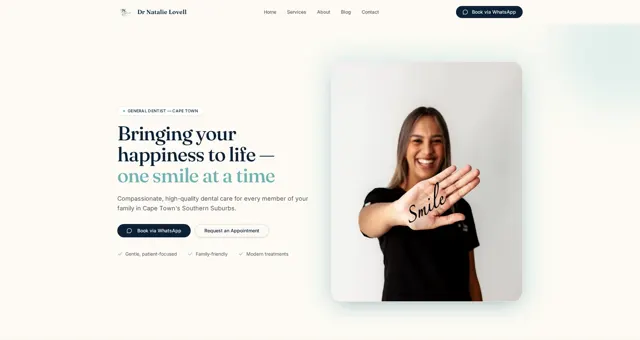 Dr. Lovell's Smile Site website