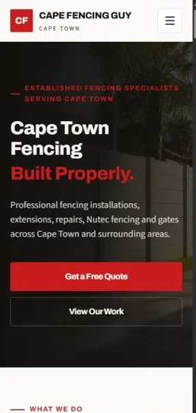 Fencing Foundation on mobile
